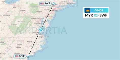 Flights from Newburgh to Myrtle Beach (SWF to MYR)